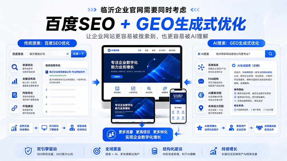 临沂网站建设SEO优化和GEO生成式优化服务