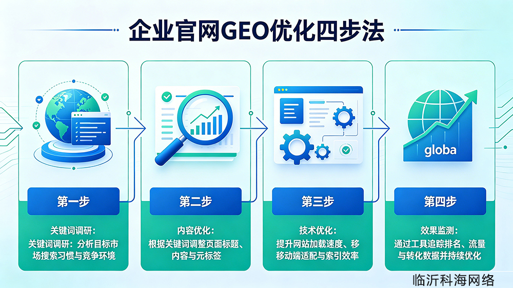 GEO官网升级四步法流程图