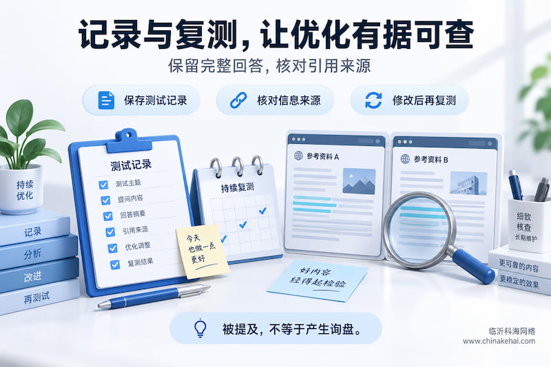 记录DeepSeek回答、核对引用来源并在修改内容后复测 记录DeepSeek回答、核对引用来源并在修改内容后复测